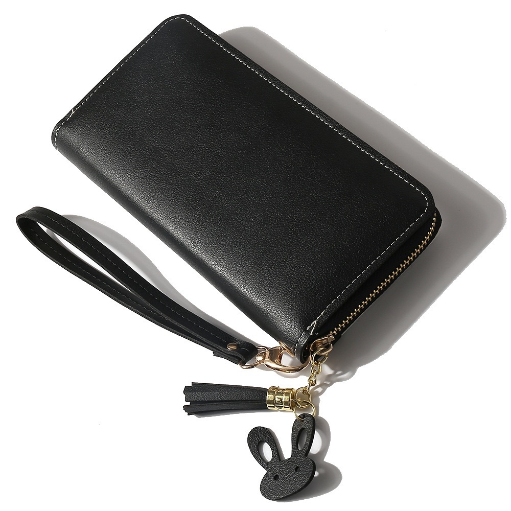 Vegan Leather Geometric Clutch Wallet Checkbook - Picture 2 of 12